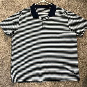 Men’s Nike Dri-Fit Blue and White striped Polo